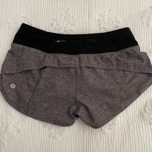 Lululemon athletica grey speed up shorts
